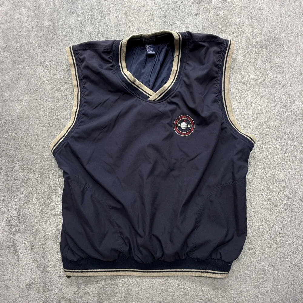 Winner Mate Vest‎ Mens 2XL Blue Golf Windbreaker Pullover Water Resistant